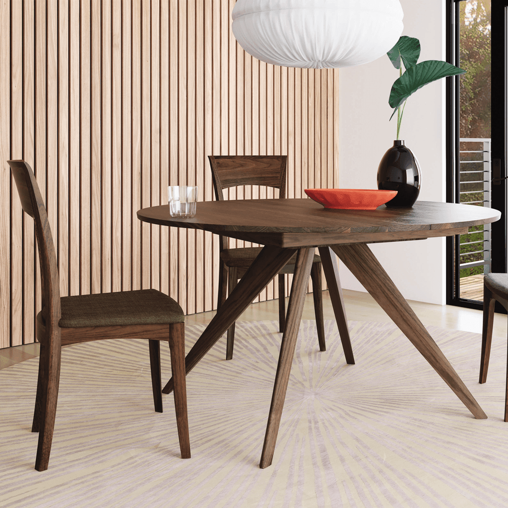 Catalina 48" Round Extension Dining Table in Natural Walnut by Copeland