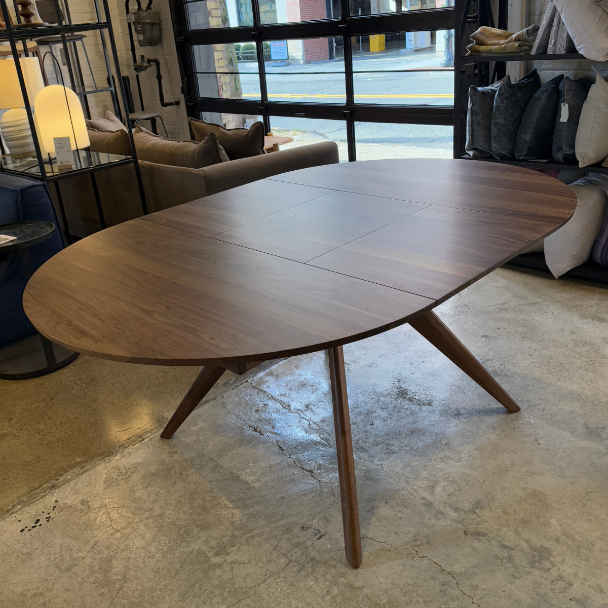 Catalina 48" Round Extension Dining Table in Natural Walnut by Copeland