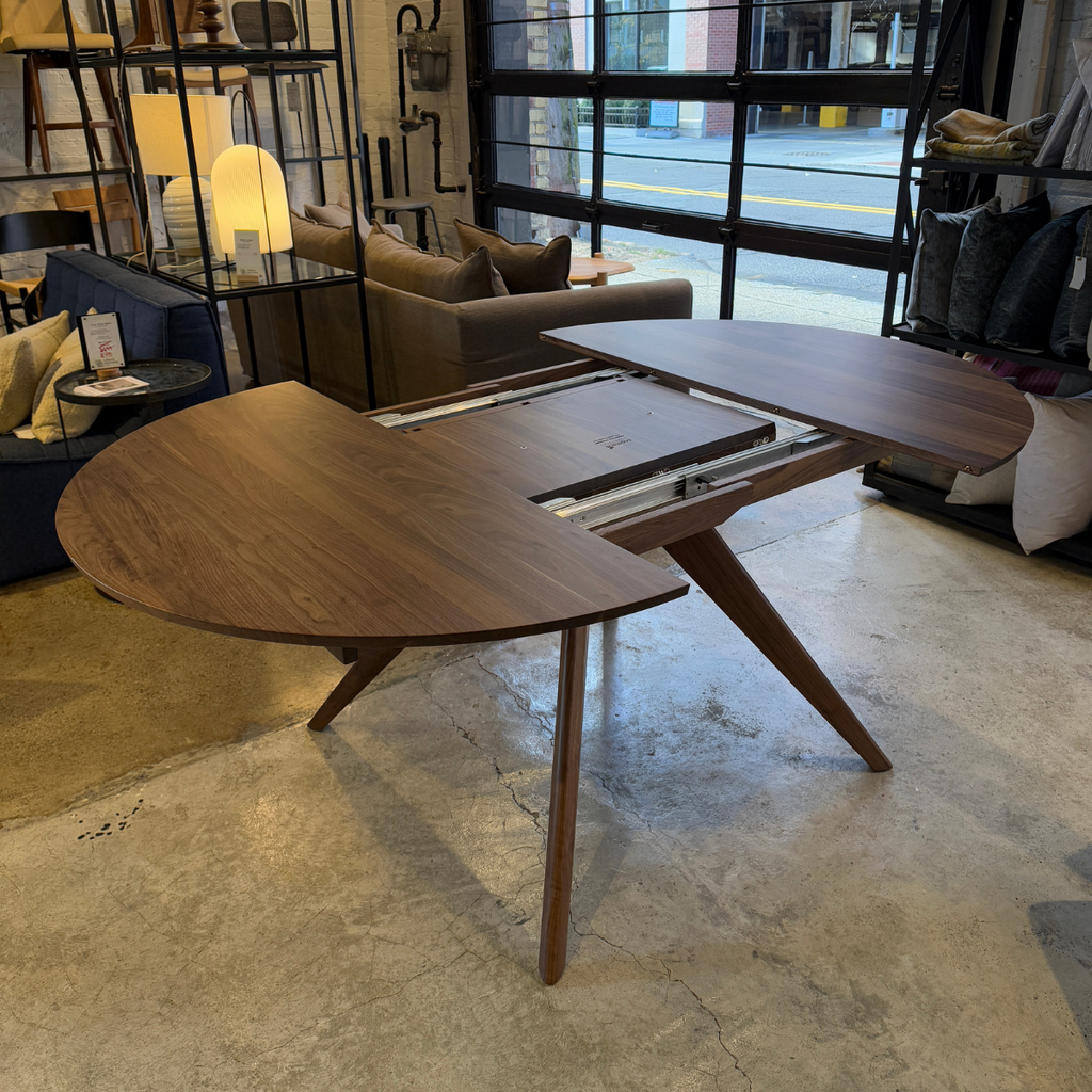 Catalina 48" Round Extension Dining Table in Natural Walnut by Copeland