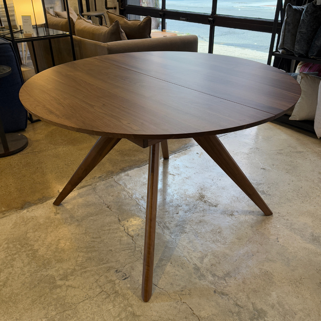 Catalina 48" Round Extension Dining Table in Natural Walnut by Copeland
