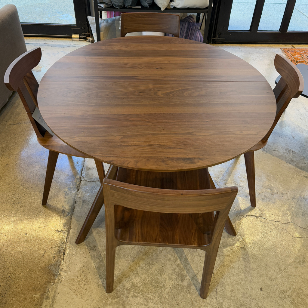 Catalina 48" Round Extension Dining Table in Natural Walnut by Copeland