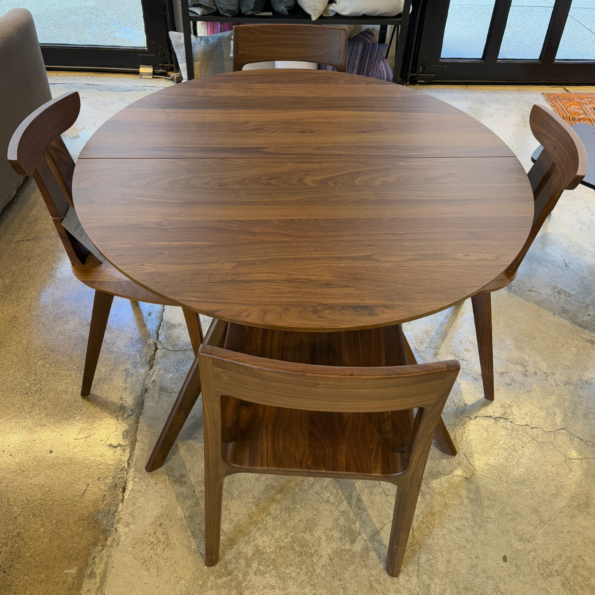 Catalina 48" Round Extension Dining Table in Natural Walnut by Copeland